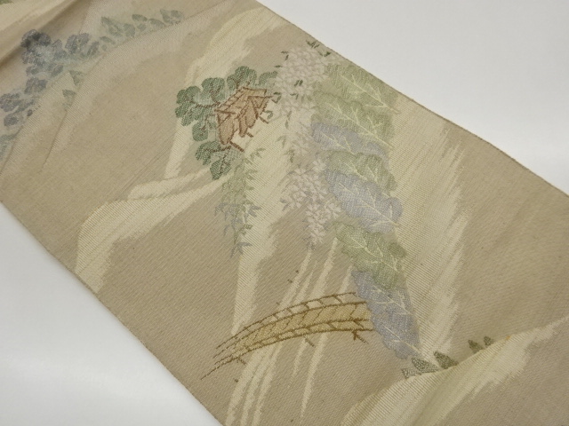 JAPANESE NAGOYA OBI / TSUMUGI / WOVEN SCENERY